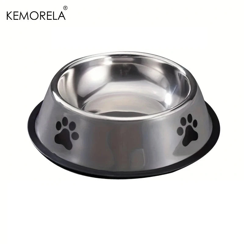 Stainless Steel Pet Bowl & Food Storage for Dogs & Cats Pet Food Bowl SPOT Black 30cm