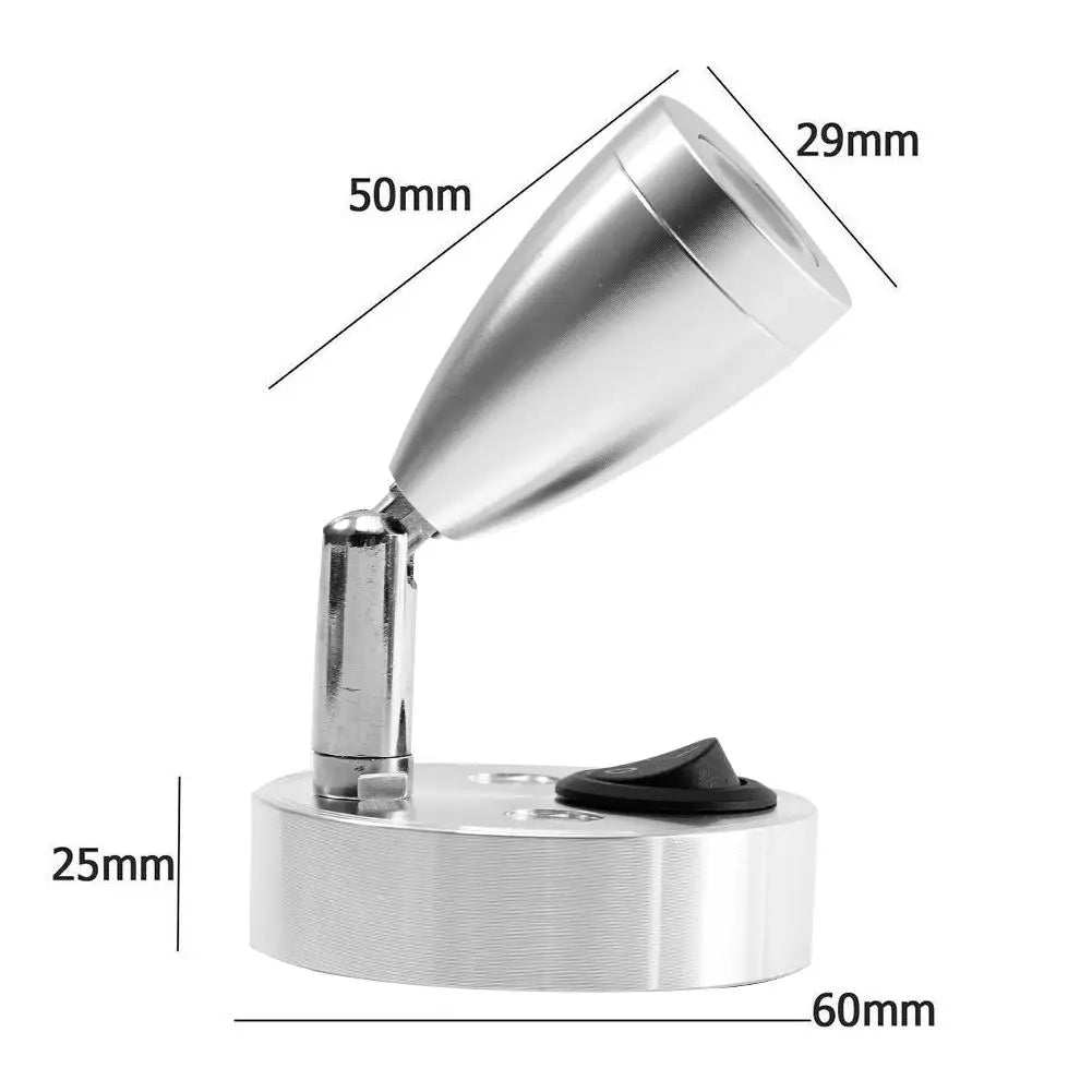 12V LED Reading Light 360° Rotation – Car, Camper Van & Boat LED Interior Light SPOT