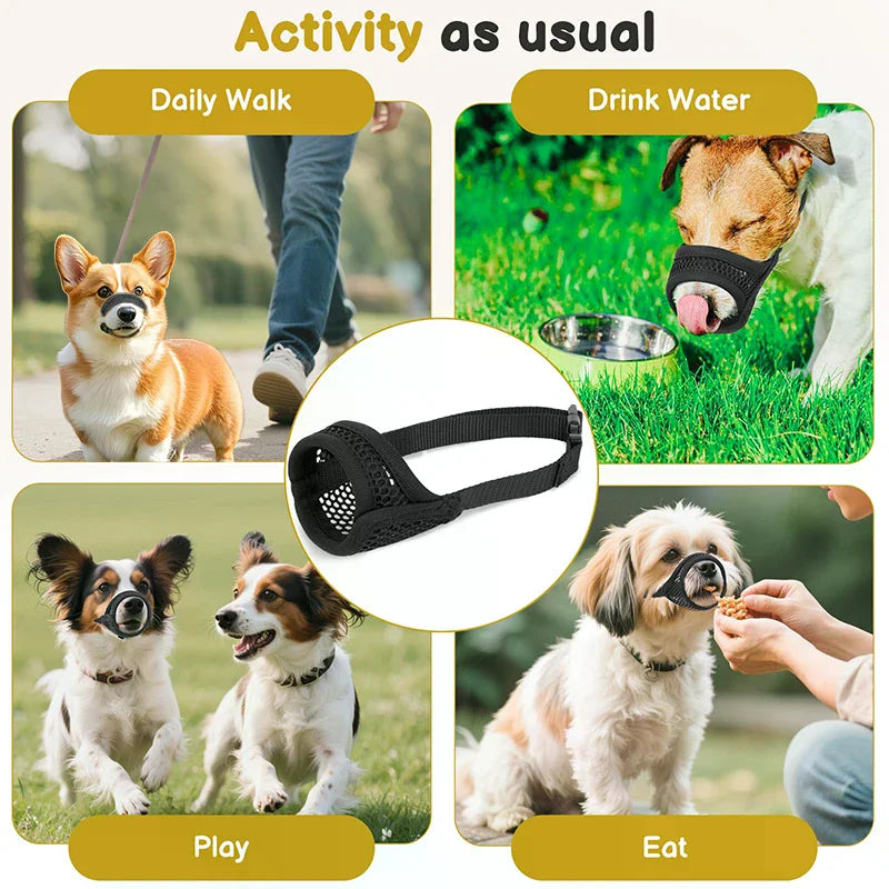 Mesh Dog Muzzle for Short-Snout Small & Medium Breeds Dog Muzzle SPOT