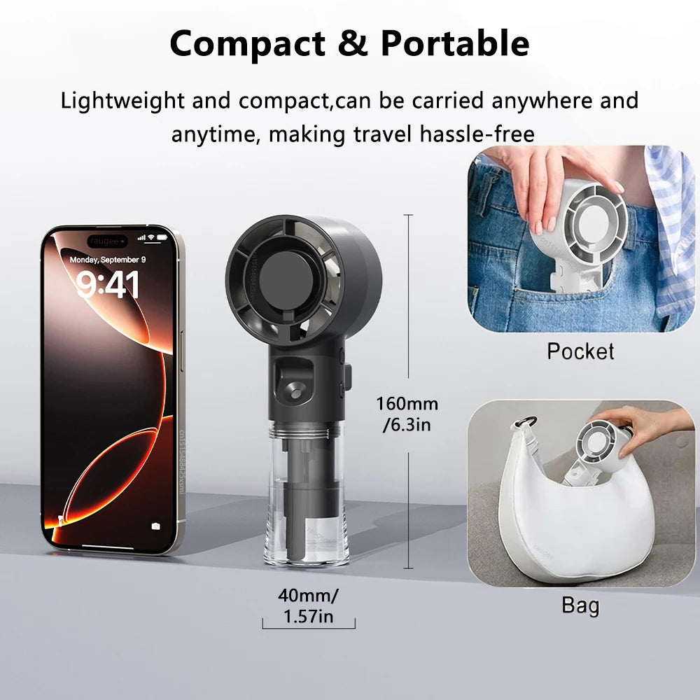 Handheld Mist Fan – 4-Speed Rechargeable Mini Spray Fan Handheld Mist Fan SPOT