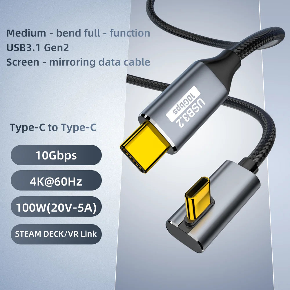 100W USB-C to USB-C Cable – 10Gbps, 4K 60Hz Fast Charging USB-C Charging Cable SPOT