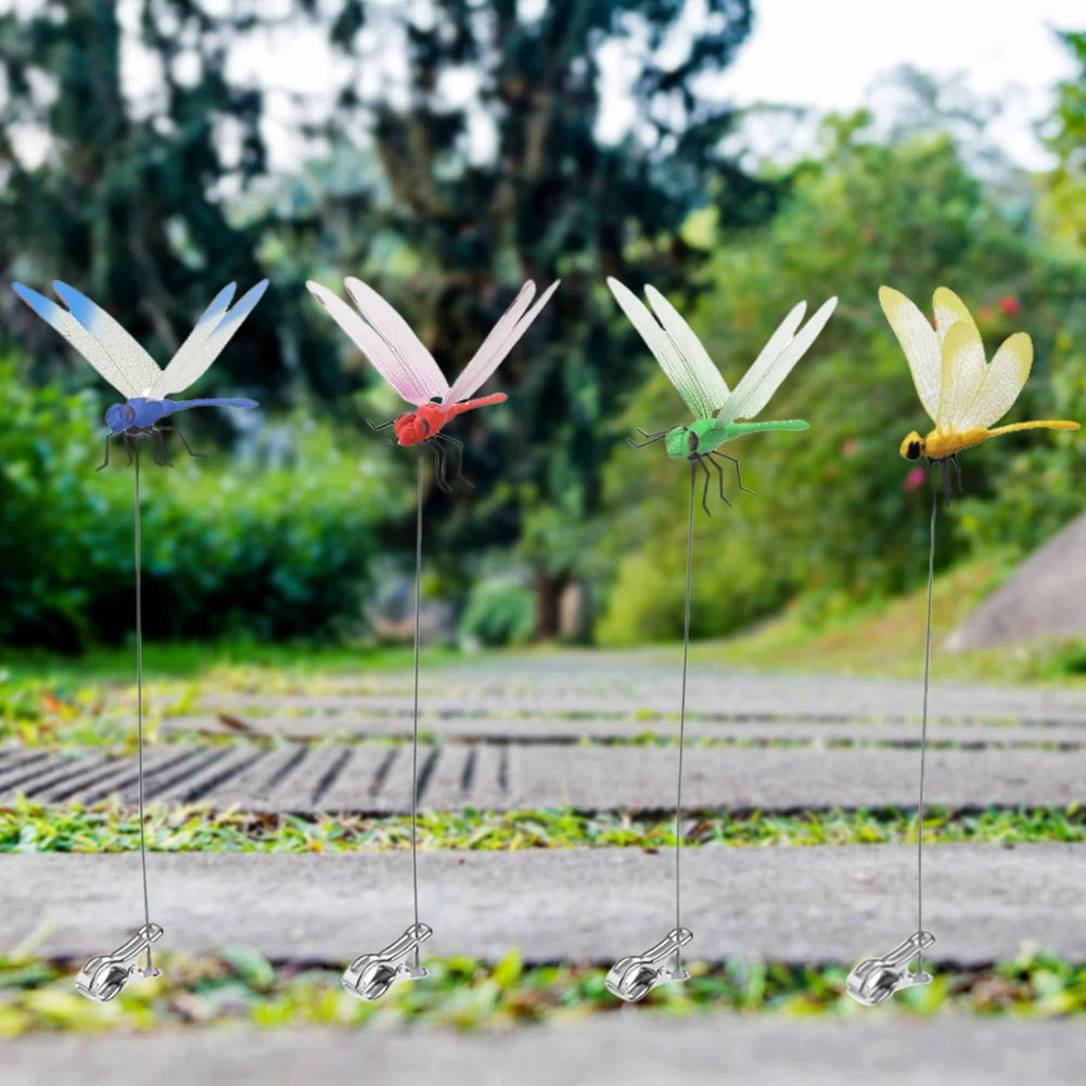 Artificial Dragonfly Clip Garden Ornaments – Multicolor Garden Ornament Clip SPOT
