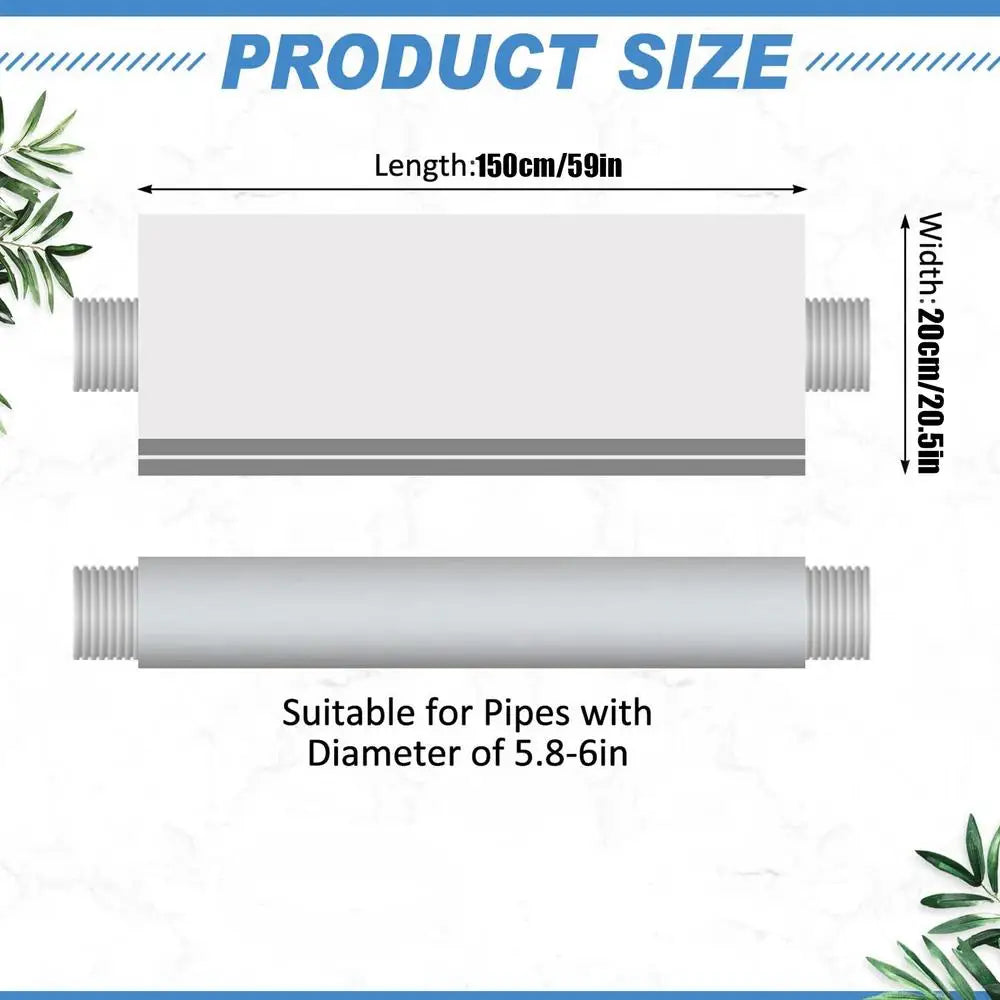 Portable AC Hose Insulation Sleeve – 5 & 5.9" Pipe Cover AC Hose Insulation Sleeve SPOT White