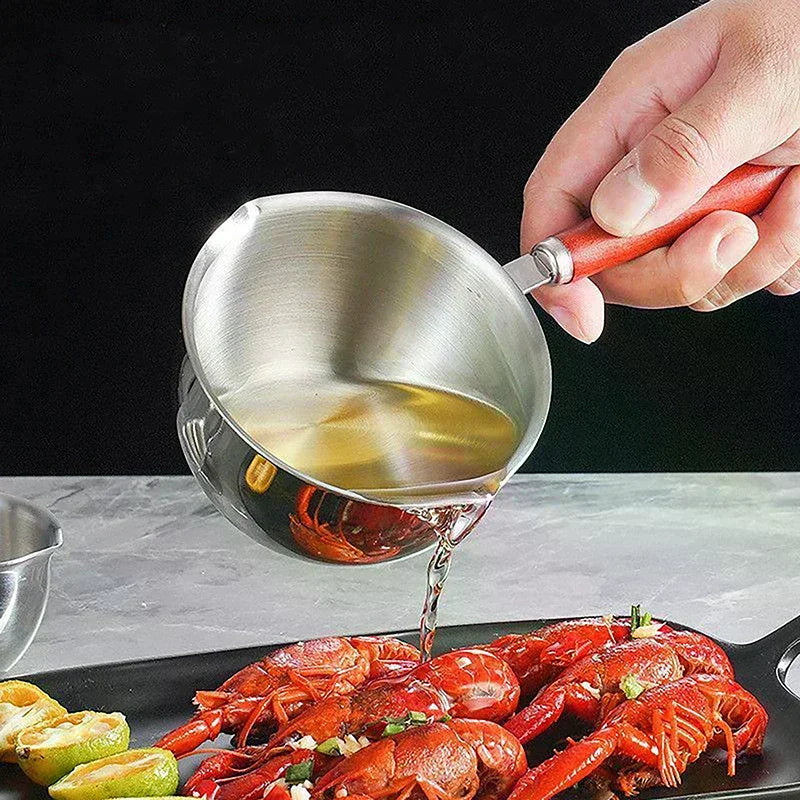 Stainless Steel Wax Melting Pot – Long Handle Butter Warmer Wax Melting Pot SPOT
