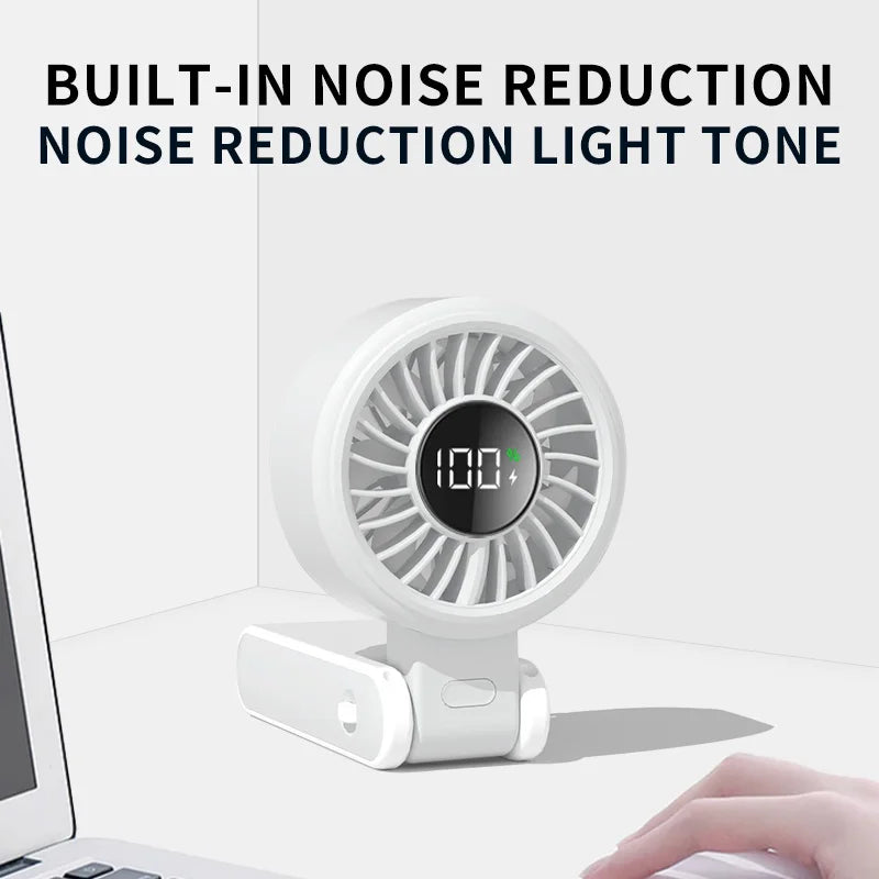 Digital Display Handheld Fan – USB Rechargeable Portable Mini Fan Handheld Portable Fan SPOT