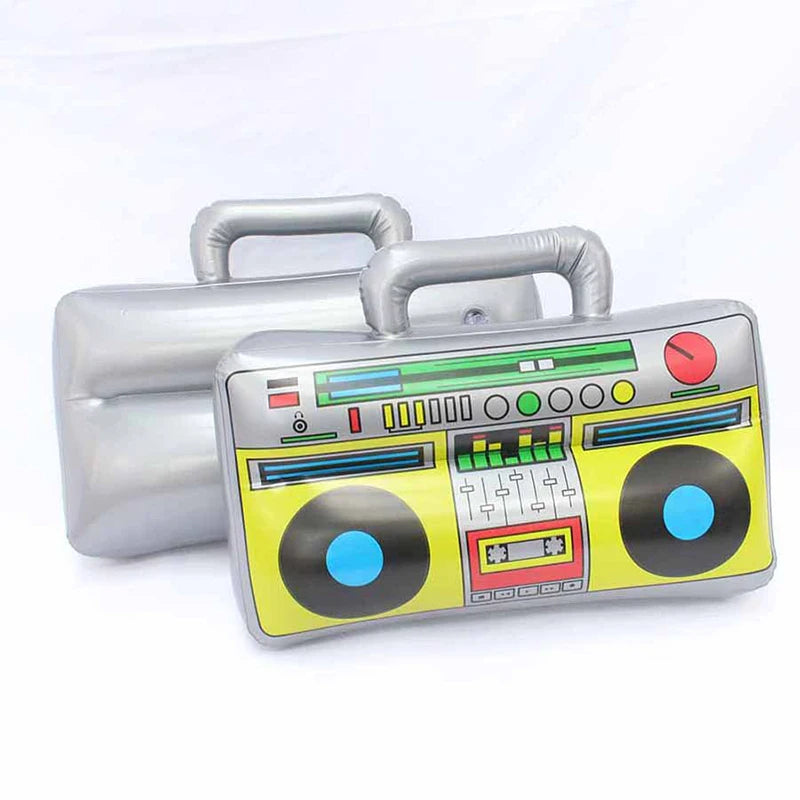Inflatable Boombox & Microphone – 80s 90s Retro Party Props Inflatable Party Props SPOT