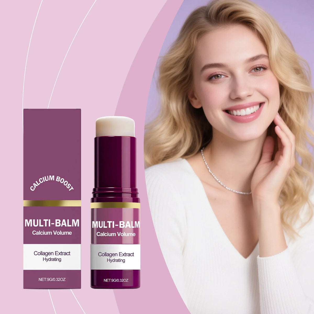 Hoygi Calcium Collagen Multi Balm Stick – Face, Eyes & Neck Moisturizing Balm Stick SPOT