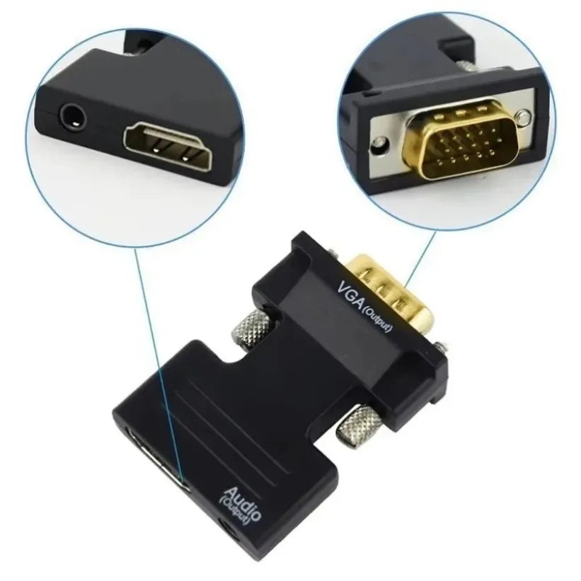 HDMI to VGA Adapter 1080p – Plug & Play, Audio Out, HDCP 1.2 HDMI VGA Adapter SPOT