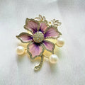 Purple Lilac Flower Brooch – Elegant Zinc Alloy Pin for Women Fashion Brooch SPOT Default Title