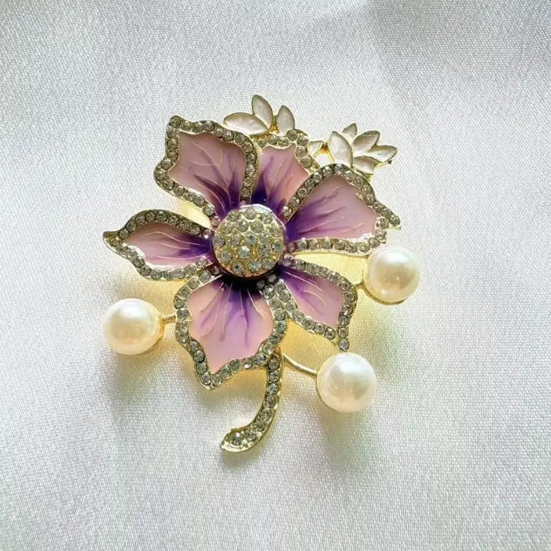 Purple Lilac Flower Brooch – Elegant Zinc Alloy Pin for Women Fashion Brooch SPOT Default Title