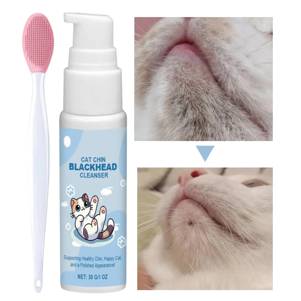 Cat Chin Cleaner Kit with Double-Sided Brush | Pet Grooming Pet Grooming Kit SPOT