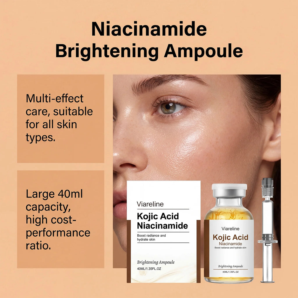 VIARELINE Niacinamide Kojic Acid Brightening Ampoule Serum 40ml Brightening Face Serum SPOT