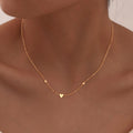 316L Stainless Steel Mini Heart Choker Clavicle Necklace Choker Necklace SPOT Default Title