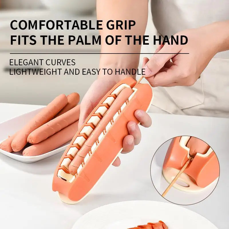 Hot Dog Slicer & Sausage Flower Cutter – BBQ Kitchen Tool Sausage Slicer Tool SPOT
