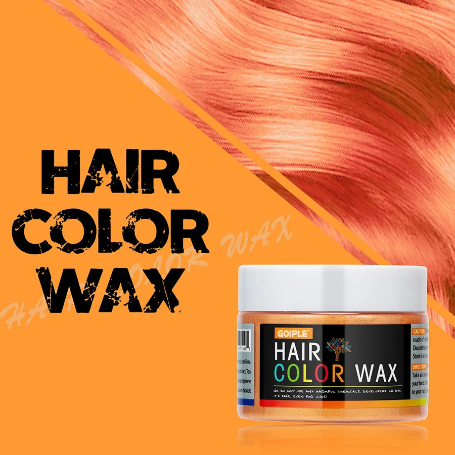 Goiple Temporary Hair Color Wax – Wash-Out Styling Dye Cream Temporary Hair Color Wax SPOT Orange 2pcs 40g