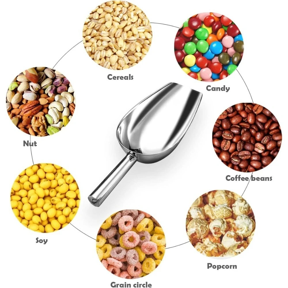 2-Pack 10" Stainless Steel Ice & Food Scoop – Kitchen & Bar Kitchen Food Scoop SPOT