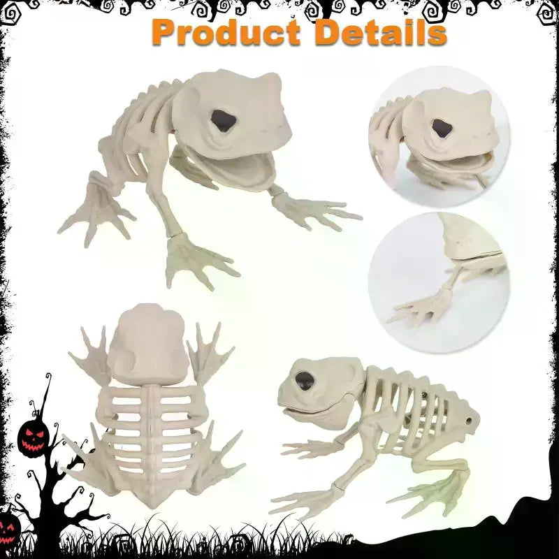 Animal Skeleton Halloween Decor – Wolf, Frog & Crow Props Halloween Skeleton Prop SPOT