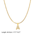 Zirconia Initial Letter Necklace – Gold Snake Chain A–Z Initial Pendant Necklace SPOT danity chain Z