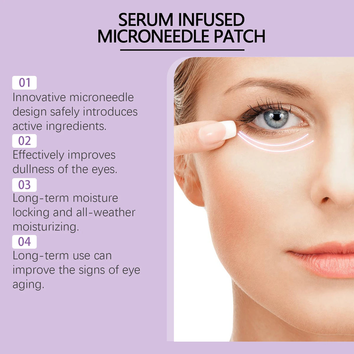 Eelhoe Collagen Microneedle Eye Patches – Firm & Hydrate Microneedle Eye Patches SPOT