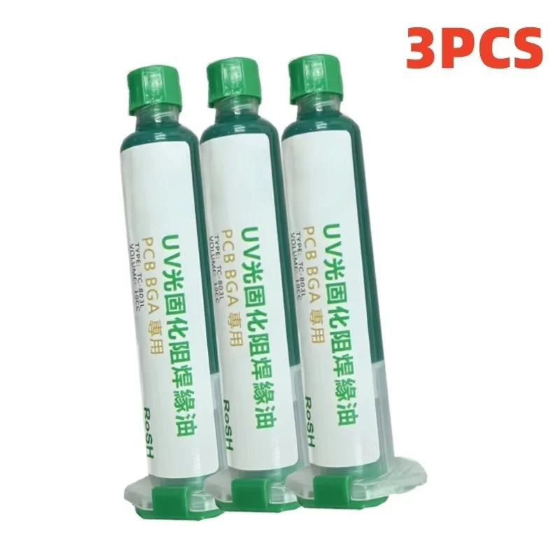 UV Curing Solder Mask Green Oil – PCB Insulation Coating PCB Solder Mask SPOT 3 PCS
