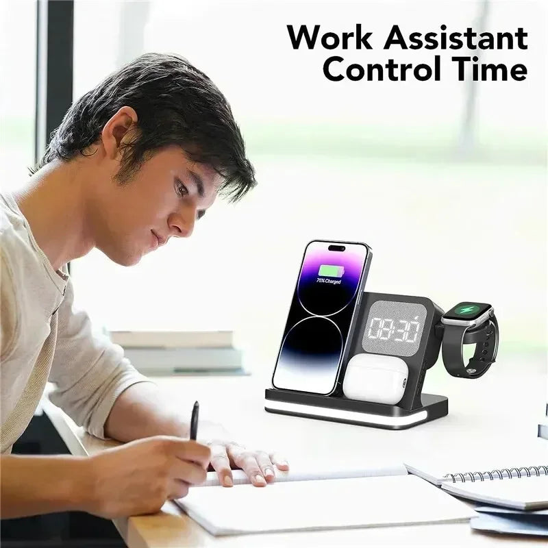 VIKEFON 6-in-1 Wireless Charging Station – iPhone & Samsung Wireless Charging Station SPOT