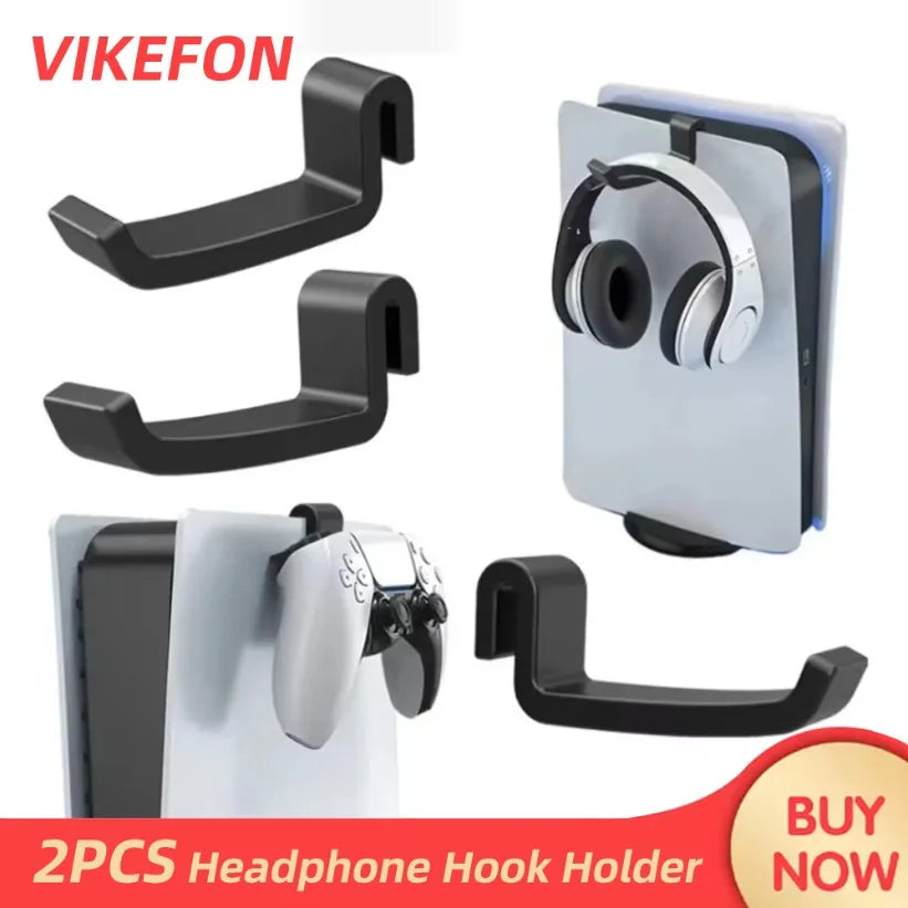 2-Pack PS5 Headphone Hook & Controller Hanger – No-Drill Console Accessory Hook SPOT