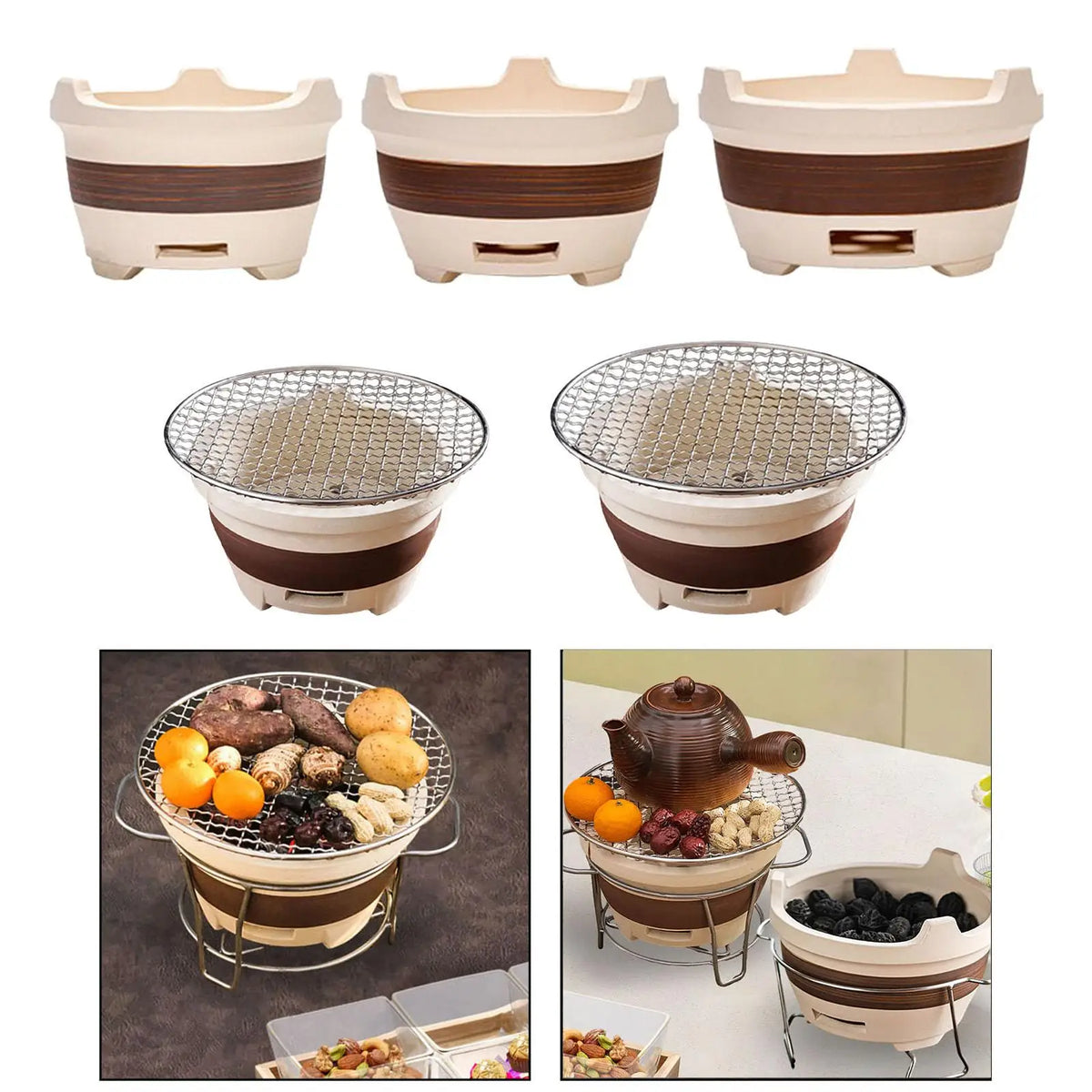Pottery Clay Charcoal Stove – Portable Tabletop BBQ Grill Charcoal BBQ Grill SPOT