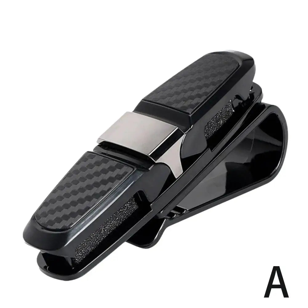 Car Sun Visor Glasses Clip – 3-in-1 Carbon Fiber Holder Car Visor Organizer SPOT A