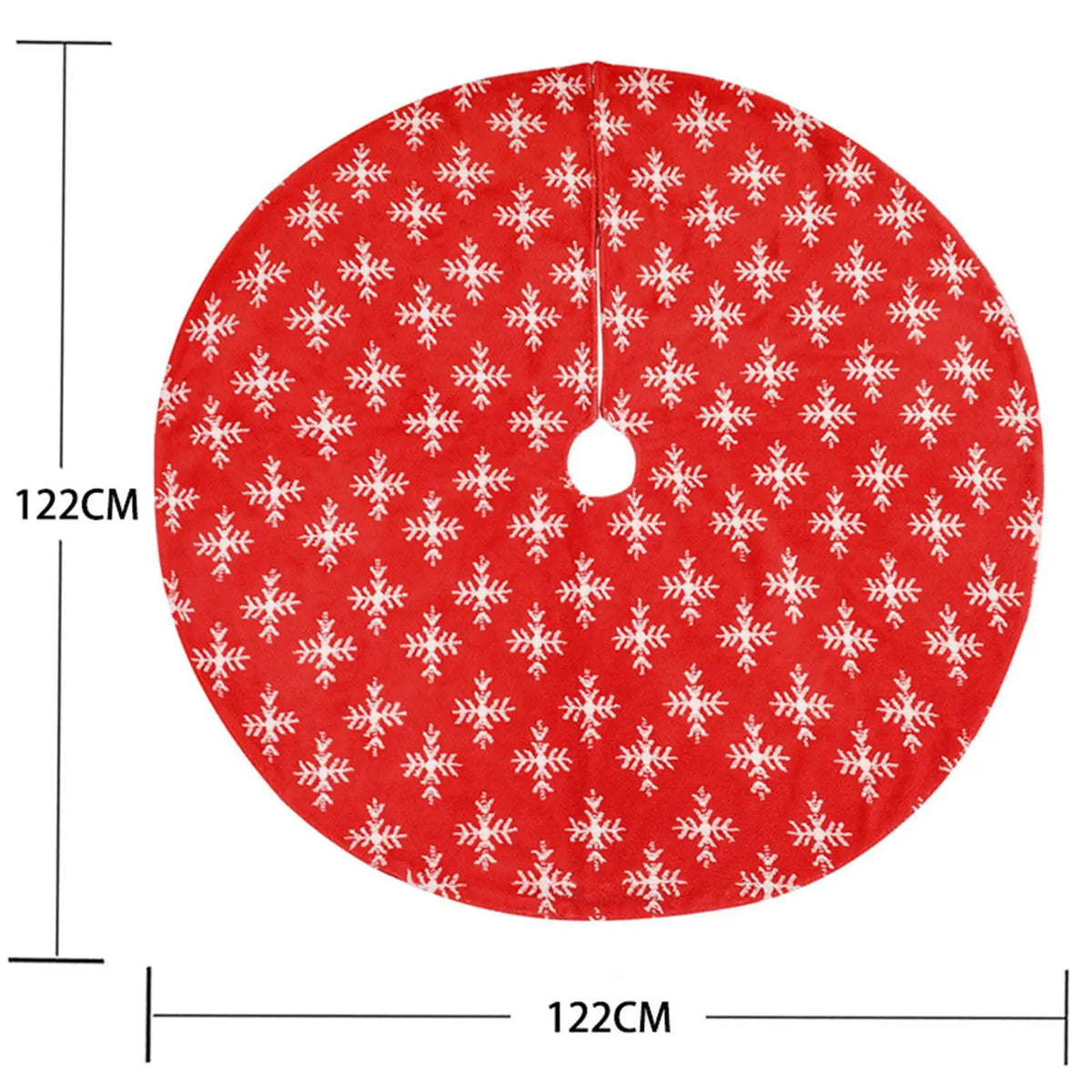Vintage Christmas Tree Skirt – Snowflake Plush 48" Base Cover Christmas Tree Skirt SPOT
