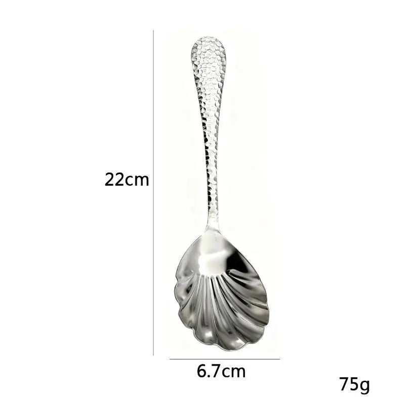 Stainless Steel Slotted Serving Spoon – 22CM Long Handle Slotted Serving Spoon SPOT Silver