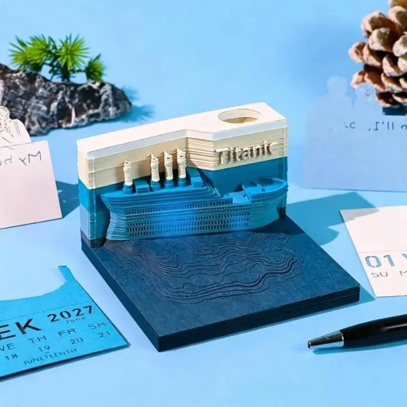 2027 LED Desk Calendar – 3D Tear-Away Paper Carving Art LED Desk Calendar SPOT