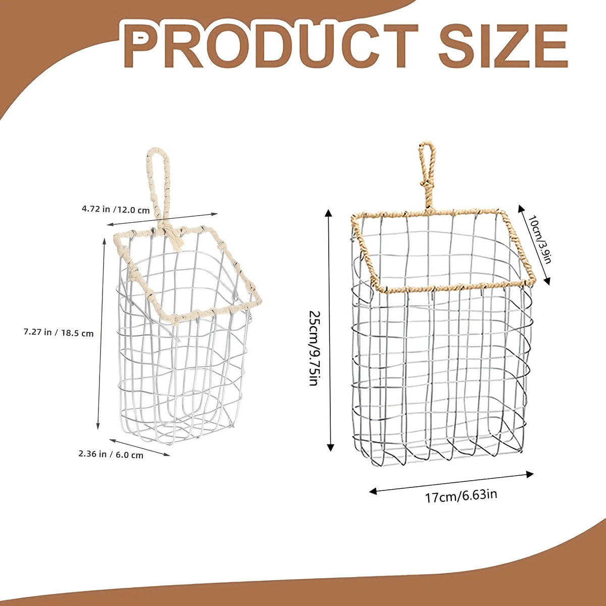 Japanese Wire Wall-Mounted Storage Basket & Hanging Shelf Wall Storage Basket SPOT