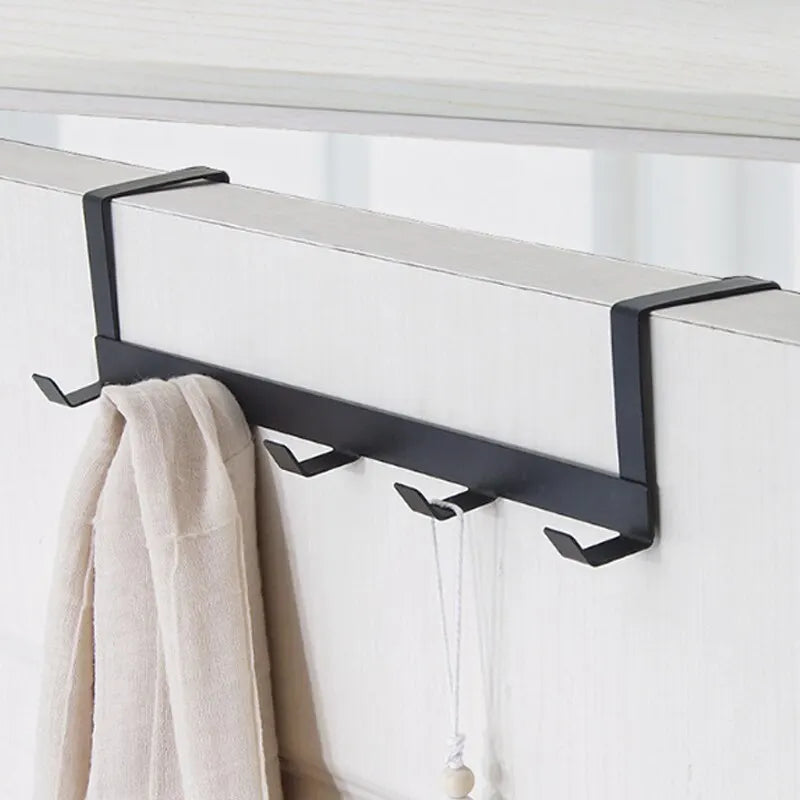 5-Hook Over-the-Door Organizer Rack – Coat, Towel & Hat Hanger Door Hook Rack SPOT