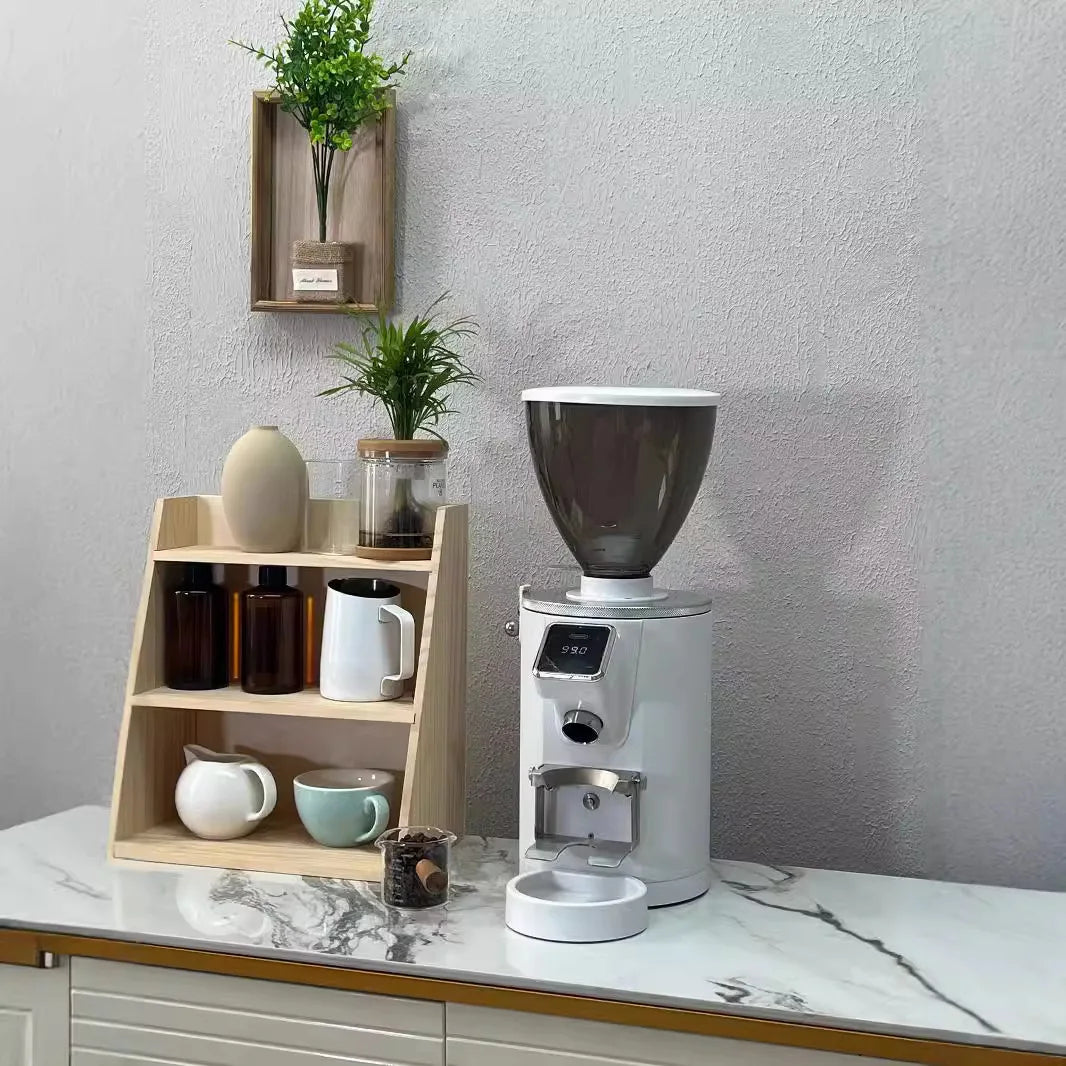 Electric Flat Burr Coffee Grinder – 64mm, 800g, Touch Control Burr Coffee Grinder SPOT