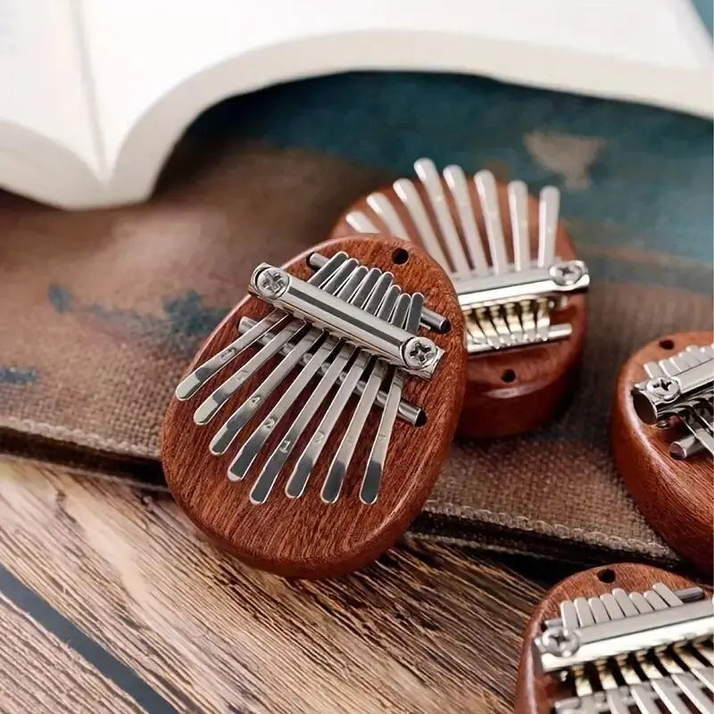 8-Key Mini Wooden Kalimba Thumb Piano – Pendant Gift Thumb Piano SPOT