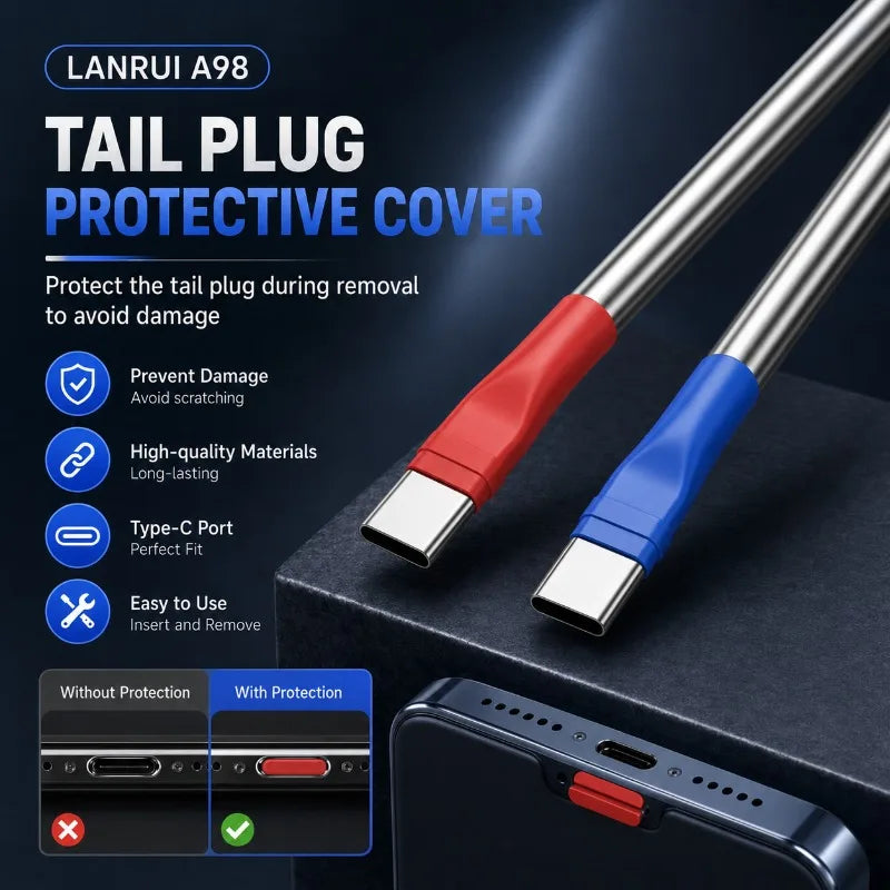 Lanrui A98 Type-C Tail Plug Cover – Heat-Resistant Repair Tool Phone Repair Tool SPOT