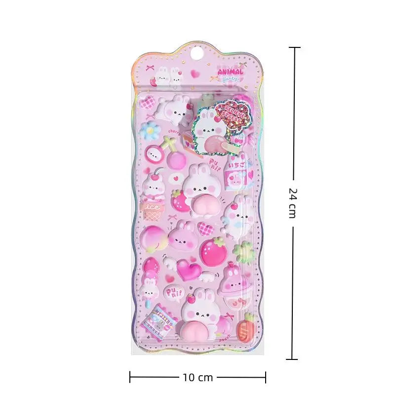 3D Cartoon Peach Foam Sticker – Squishy DIY Decor Sticker Novelty Foam Sticker SPOT
