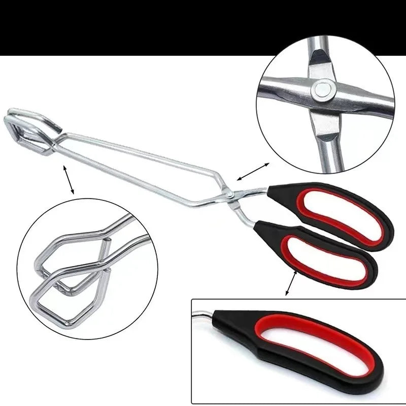 Long Stainless Steel BBQ Tongs – Charcoal, Food & Fire Grip BBQ Tongs SPOT