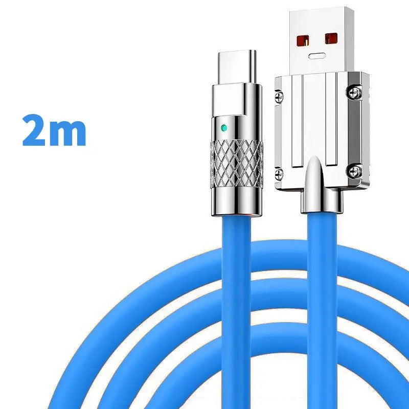 120W USB-C Fast Charging Cable – 6A Quick Charge Cord USB-C Charging Cable SPOT A3 Blue