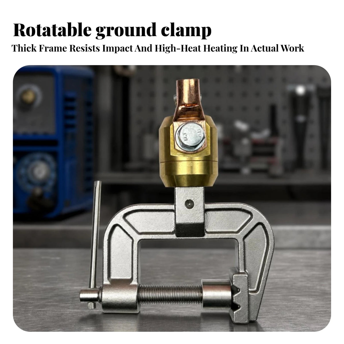 Heavy-Duty Rotating Fabrication Ground Clamp – 360° Swivel Welding Ground Clamp SPOT