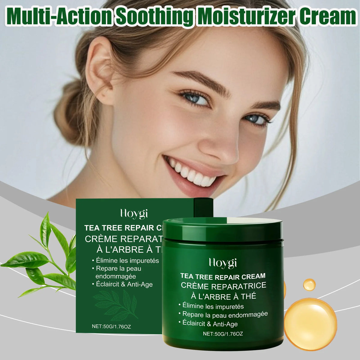 Hoygi Multi-Action Face Cream Set – Tea Tree, Centella & Aloe Facial Moisturizer Set SPOT