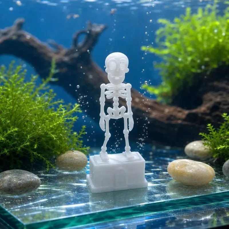 3D Printed Dancing Skeleton Aquarium Ornament – Non-Toxic PLA Aquarium Ornament SPOT