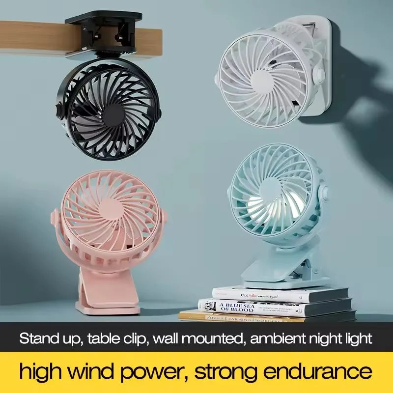 720° Rotatable Rechargeable Clip Fan – USB Portable Cooler Portable Clip Fan SPOT