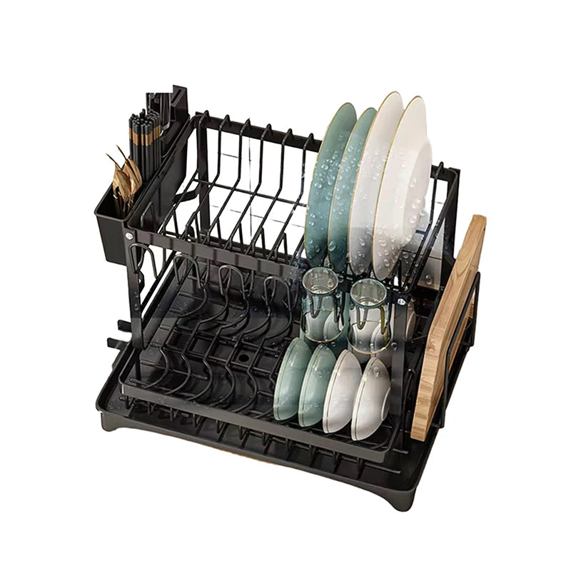 Double-Layer Dish Drying Rack – Bowl & Utensil Storage Shelf Dish Drying Rack SPOT