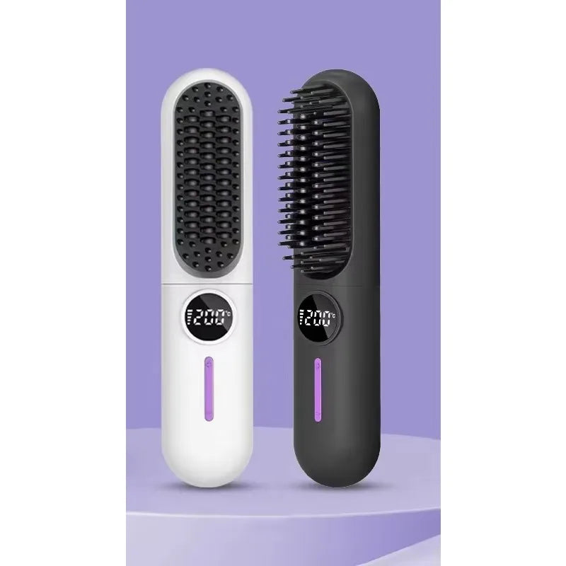 Cordless Electric Hair Straightening Comb – 5600mAh Rechargeable Hair Straightening Comb SPOT