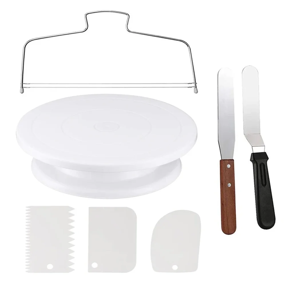 Cake Decorating Kit – Turntable, Icing Smoother & Leveler Cake Decorating Kit SPOT 7pcs