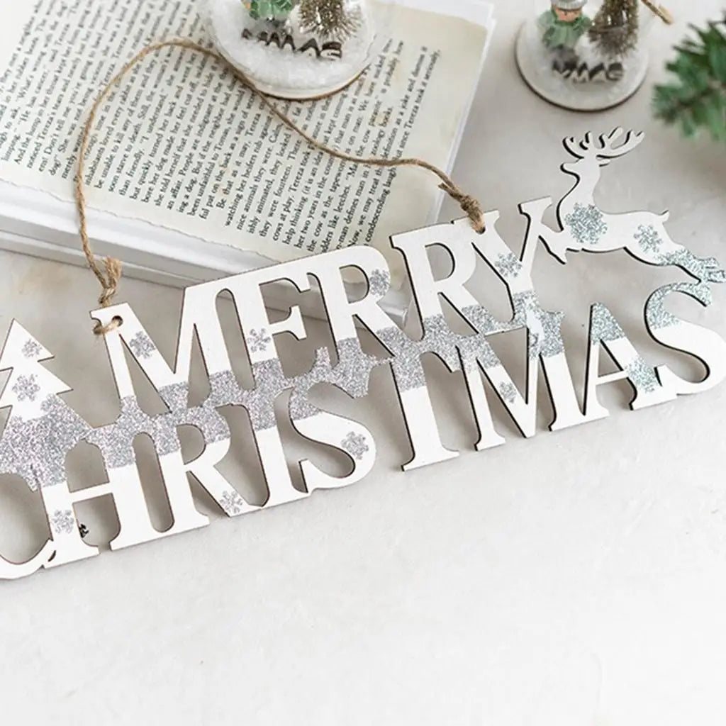 Wooden Christmas Letter Hanging Ornaments – 4 Sizes | Holiday Decor Christmas Hanging Ornament SPOT