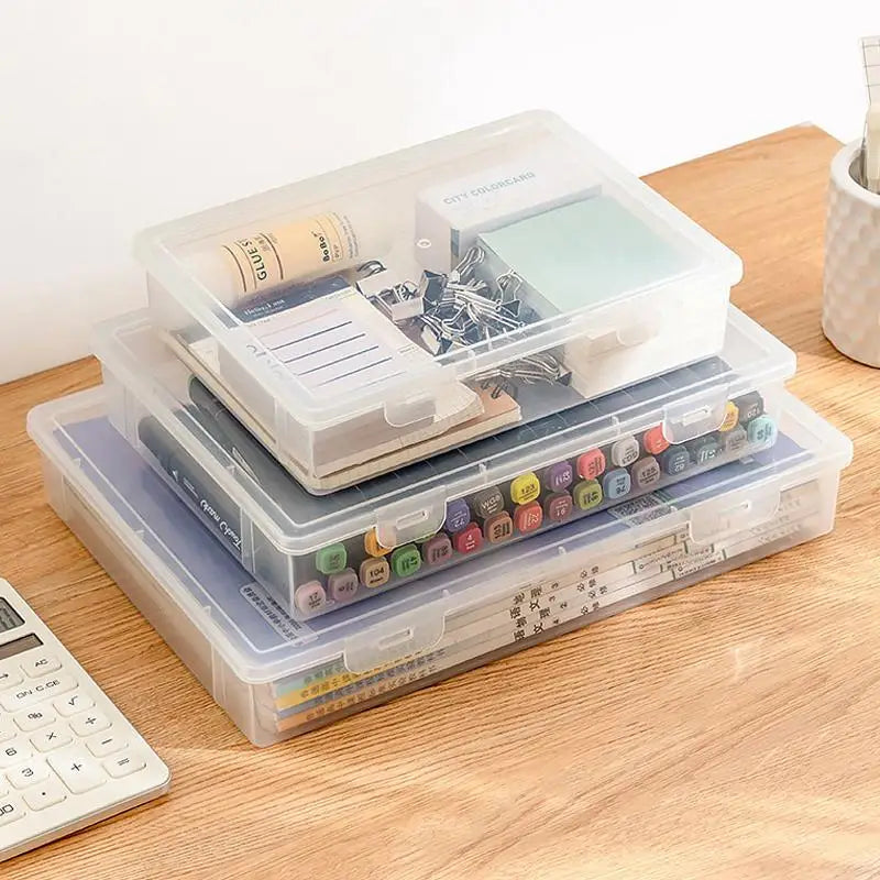 Transparent Plastic Document Storage Box – Snap Lock Organizer Document Storage Box SPOT