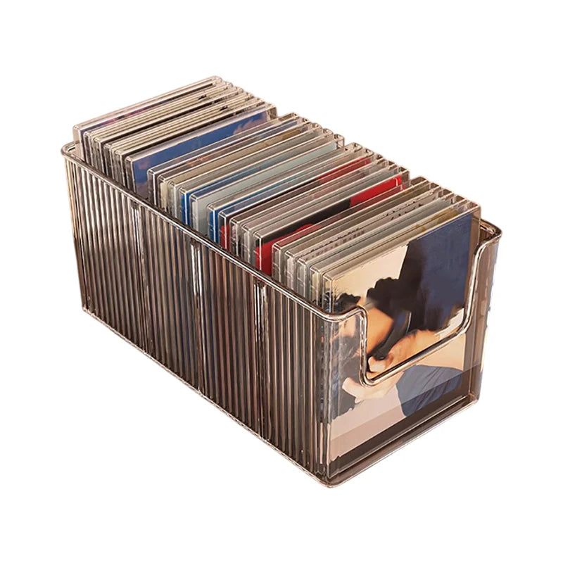 Desktop CD & Disc Storage Box – Clear PET Organizer Rack Disc Storage Box SPOT