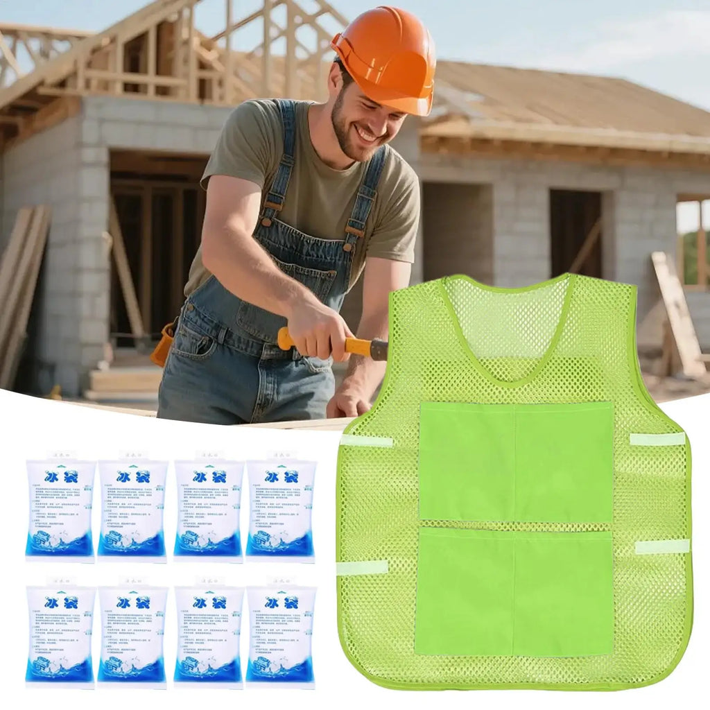 Ice Cooling Vest with 8 Ice Packs – Outdoor Summer Cooler Ice Cooling Vest SPOT